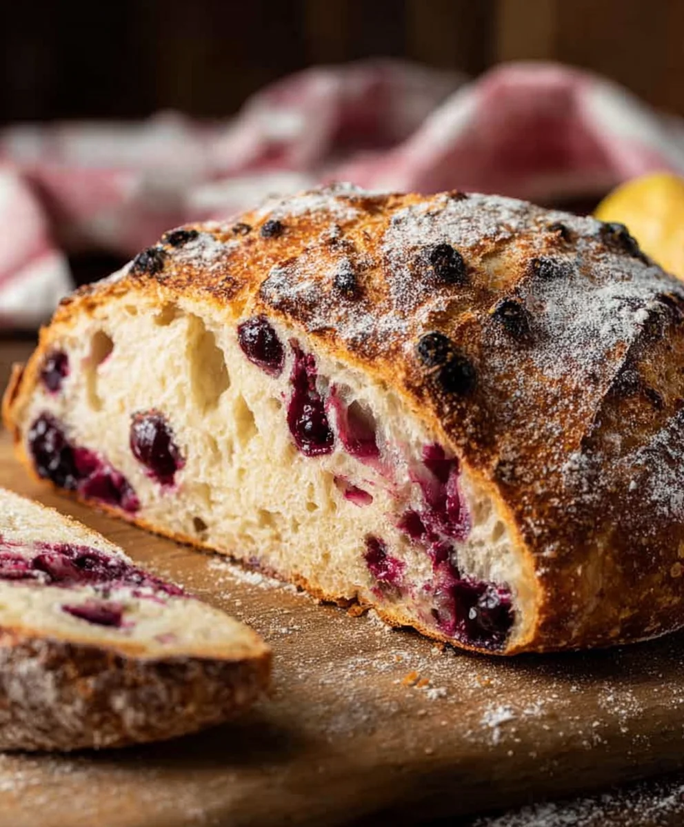Blueberry Lemon Sourdough Bread Recipe-Tangy Sweet Delight