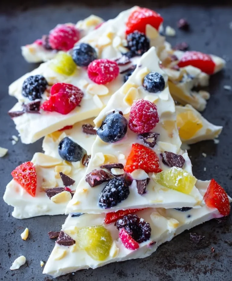 Easy Frozen Yogurt Bark Recipe-Healthy Dessert