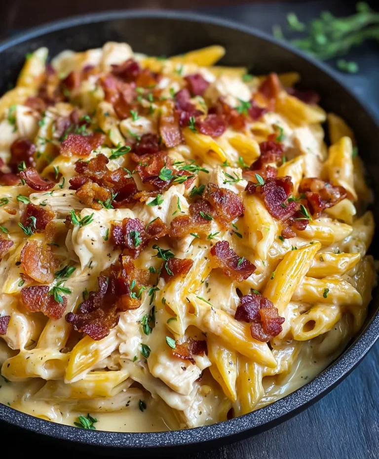 One-Pan Creamy Ranch Beef Beef Bacon Chicken Pasta