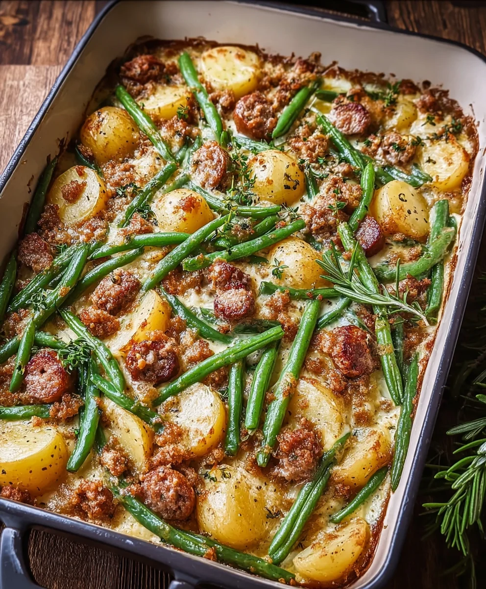 Easy Beef Green Bean Potato Casserole Recipe