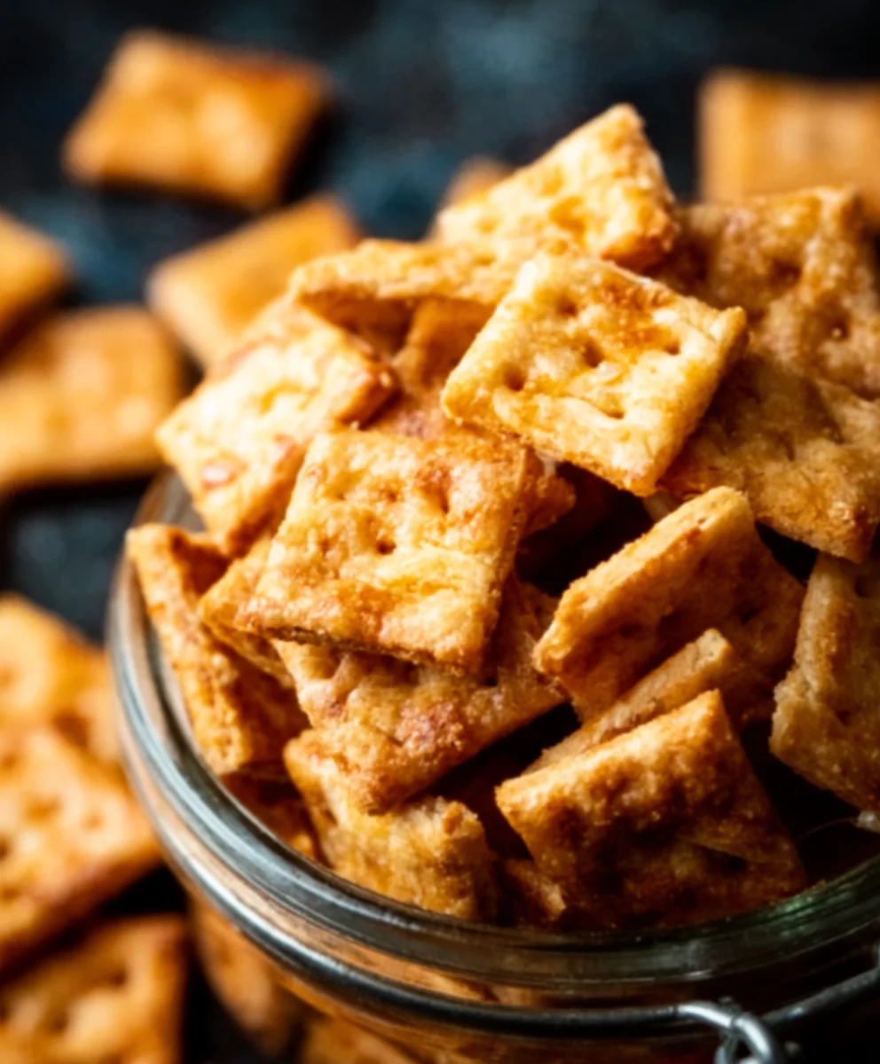 Crispy Sourdough Cheese Crackers-Easy Homemade Snack