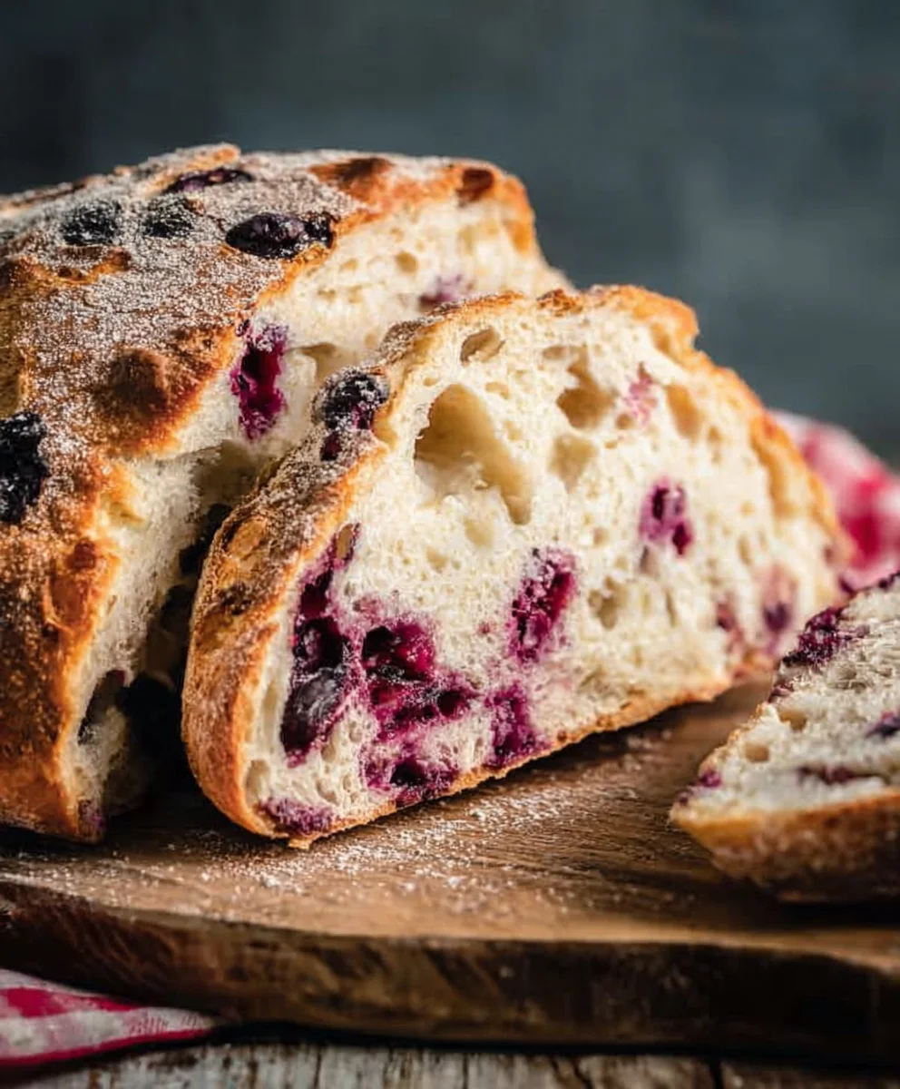 Blueberry Lemon Sourdough Bread Recipe-Tangy Sweet Delight