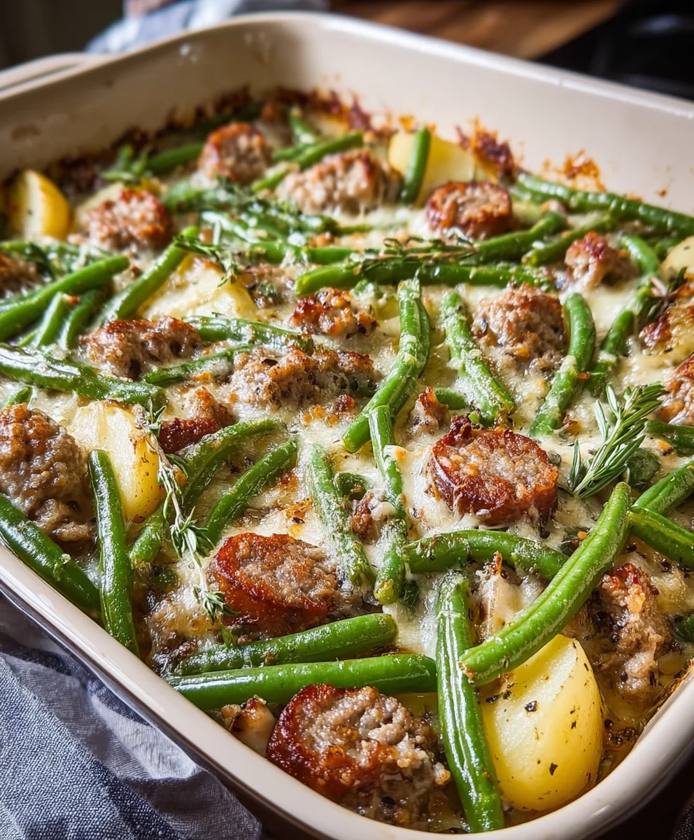 Easy Beef Green Bean Potato Casserole Recipe