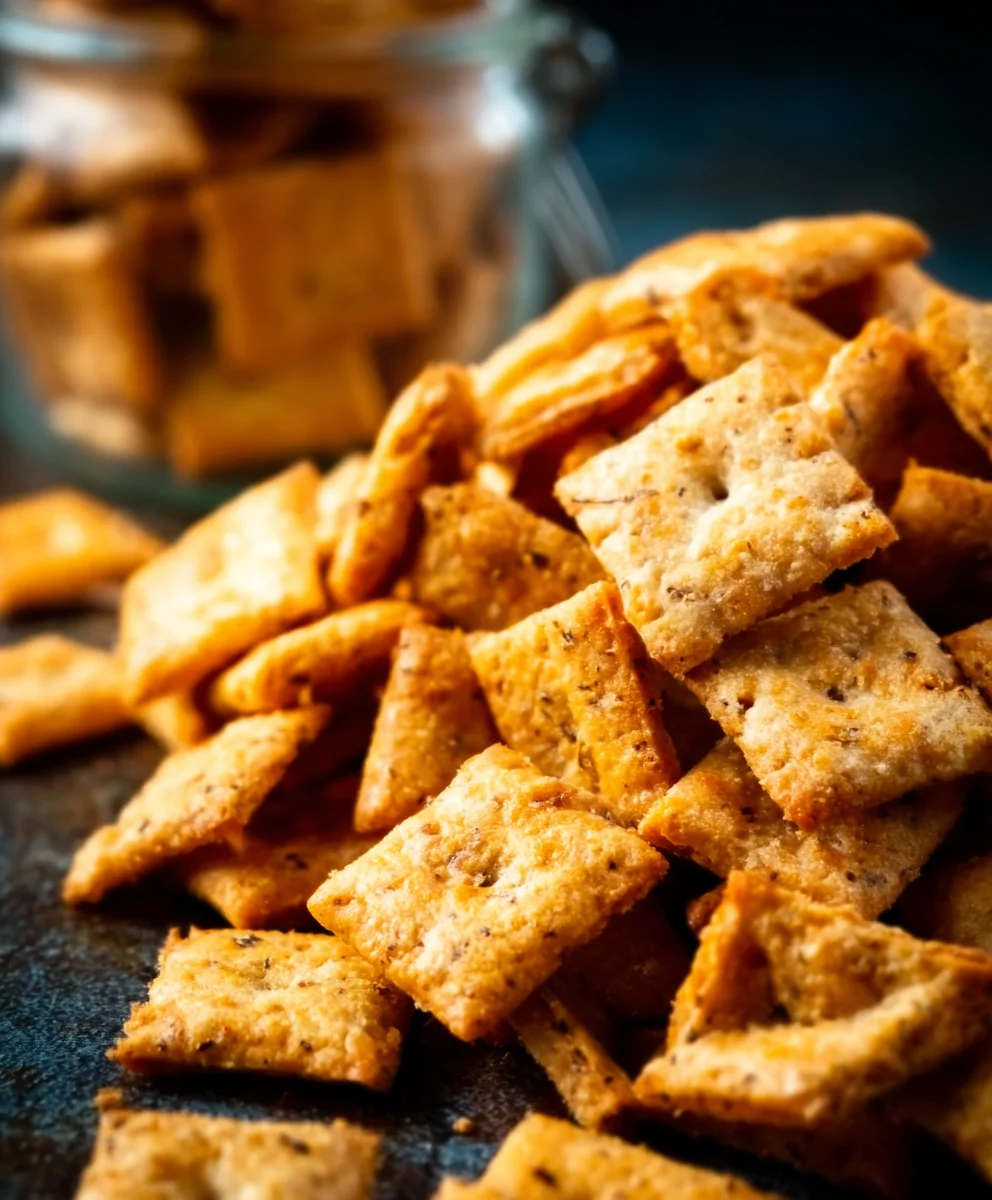 Crispy Sourdough Cheese Crackers-Easy Homemade Snack