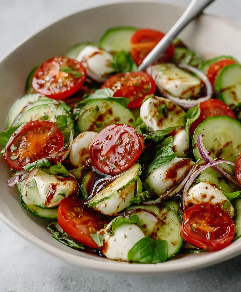 Cucumber Caprese Salad Recipe - Fresh & Easy
