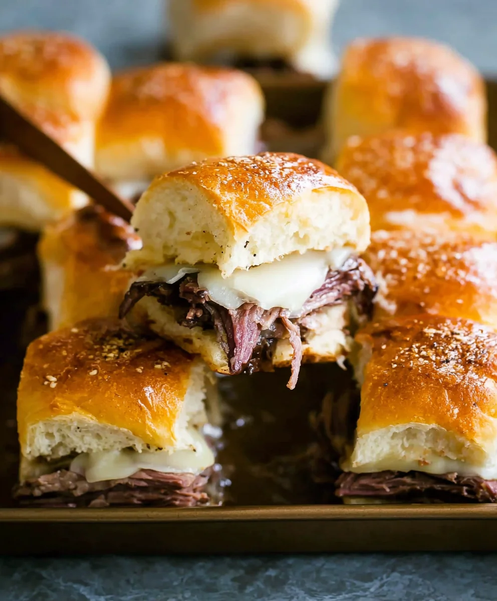 Easy French Dip Sliders - Savory Beef Bites