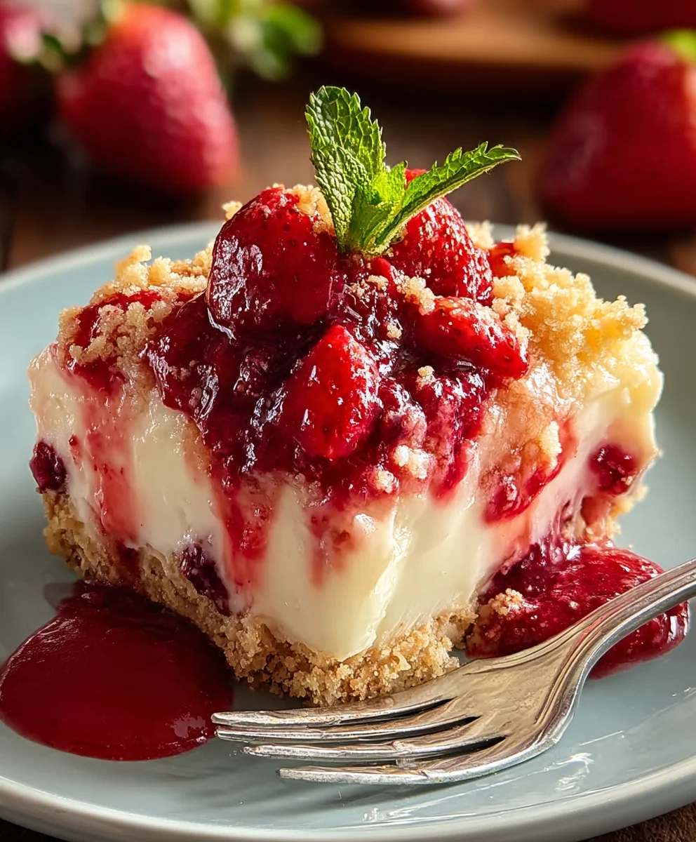 Strawberry Cheesecake Dump Cake - Easy Dessert Recipe