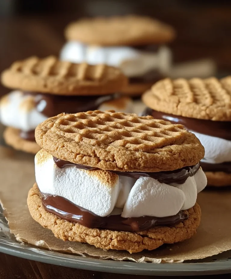 Peanut Butter S’mores Sandwich Cookies-Delicious Treat