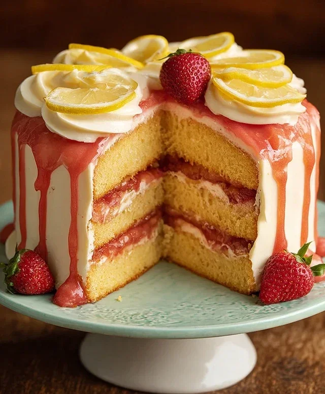 Strawberry Lemonade Cake