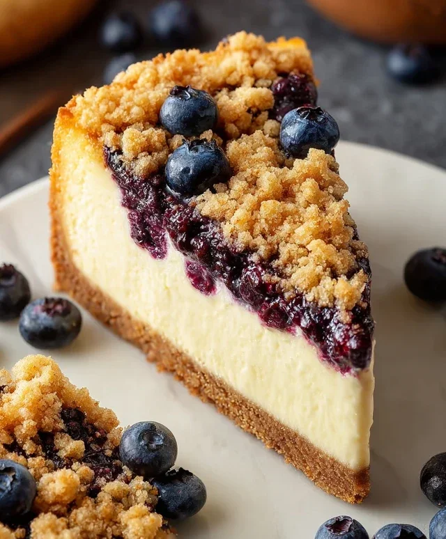 Blueberry Crum extract extractble Cheesecake
