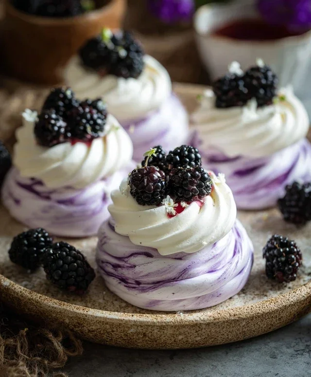 Blackberry Pavlovas