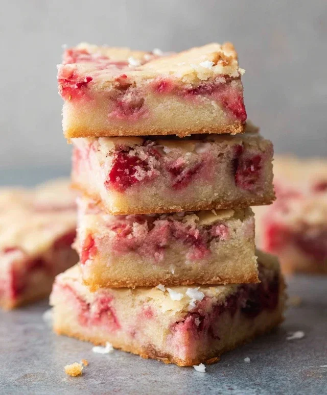 Strawberry Lemon Blondies