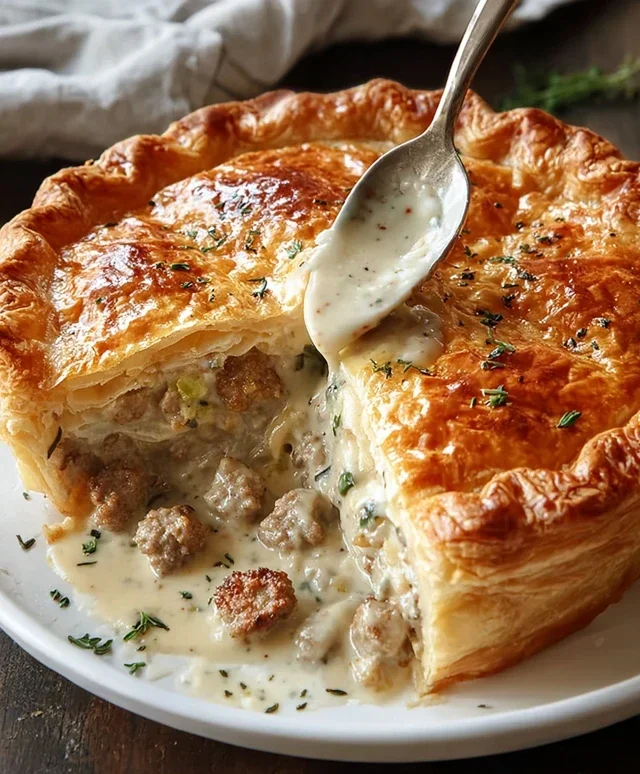 Sausage Gravy Puff Pie