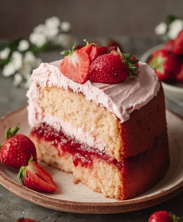 Small-batch Vegan Strawberry Cake