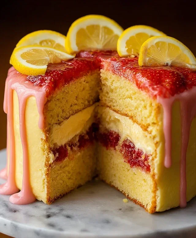 Strawberry Lemonade Cake