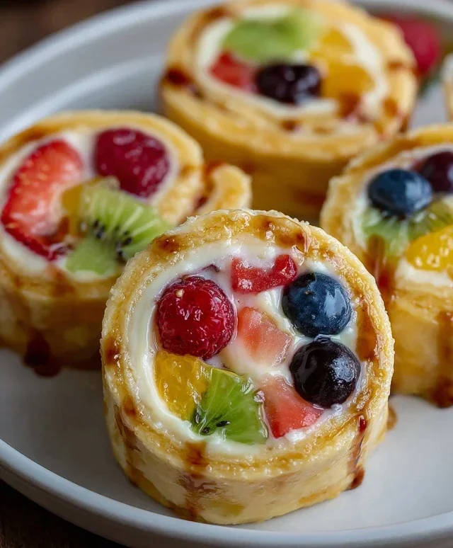 Cheesecake Fruit Salad Roll Ups