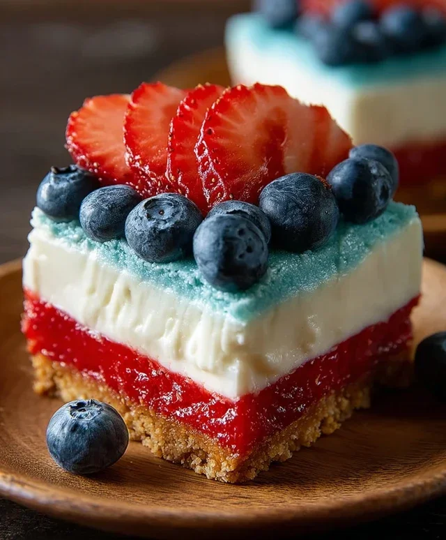 No Bake Patriotic Cheesecake
