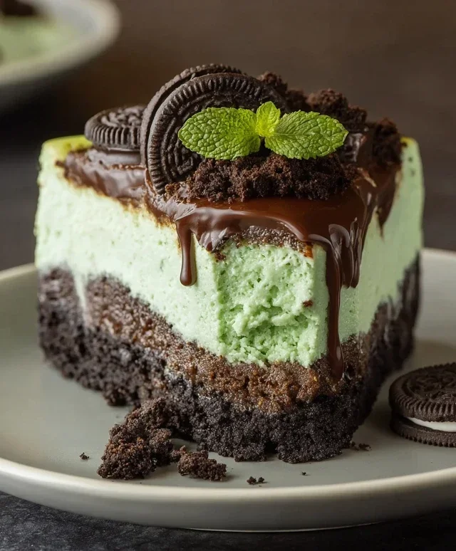 Mint Oreo Cheesecake Delight