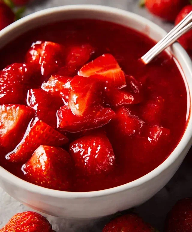 Fresh Strawberry Sauce (Strawberry Topping)