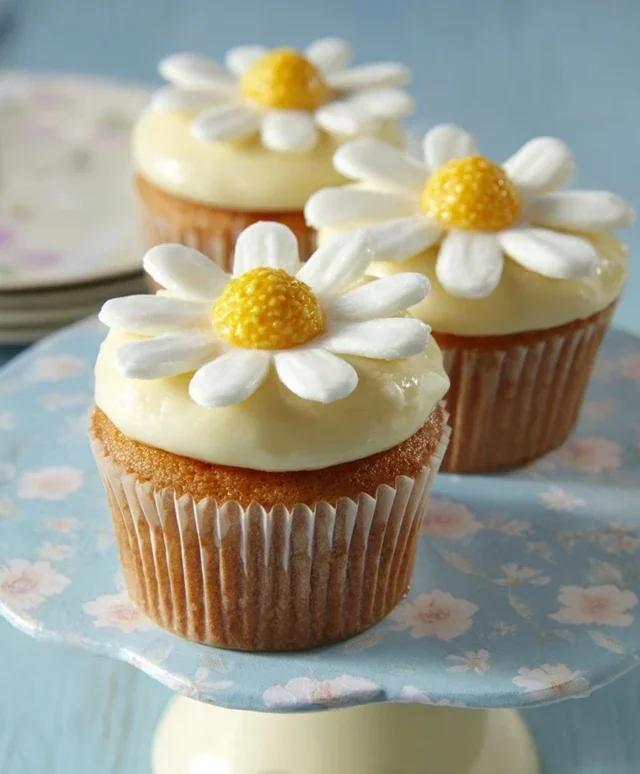 Super Cute Daisy Cupcakes