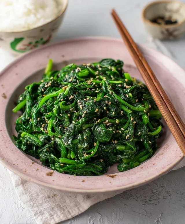 Korean Spinach Side Dish (Sigeumchi Namul)