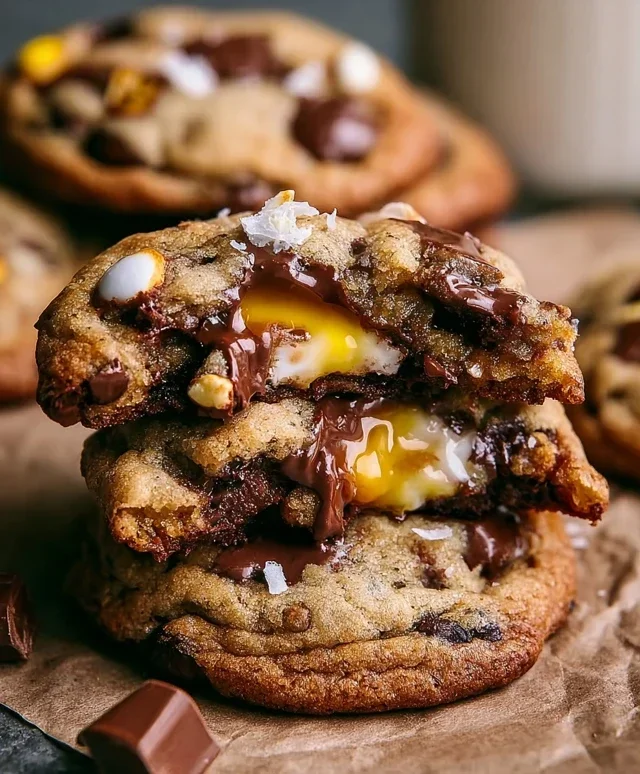 Brown Butter Cadbury Creme Egg Chocolate Chip Cookies
