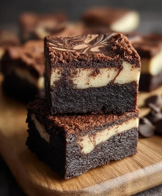 Dark Chocolate Cheesecake Brownies