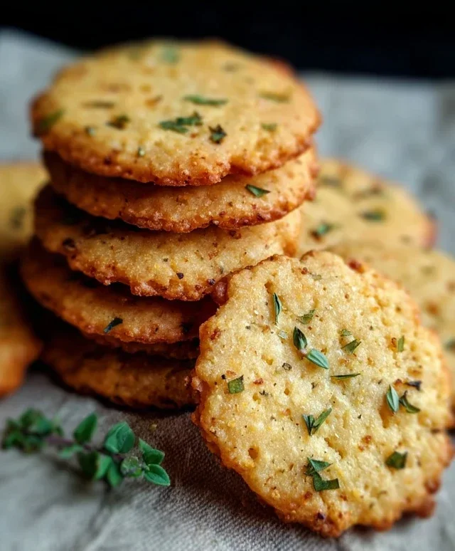 Garlic and Herb Chickpea Flour Snack Crackerss