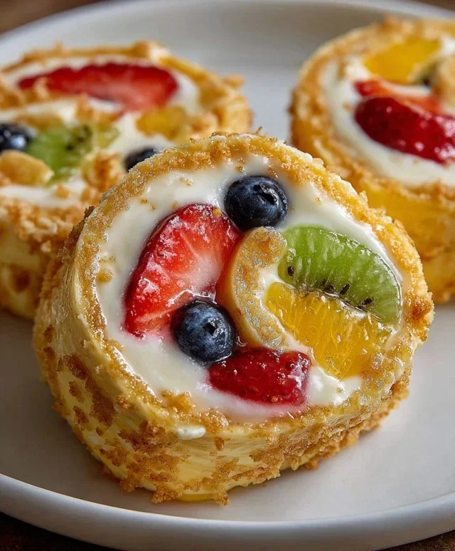Cheesecake Fruit Salad Roll Ups