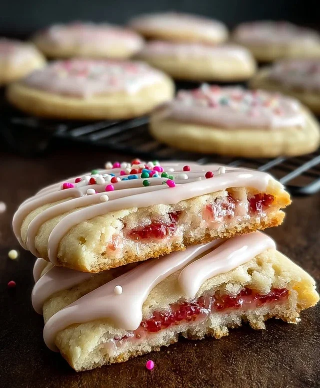 Strawberry Pop Tart Cookies