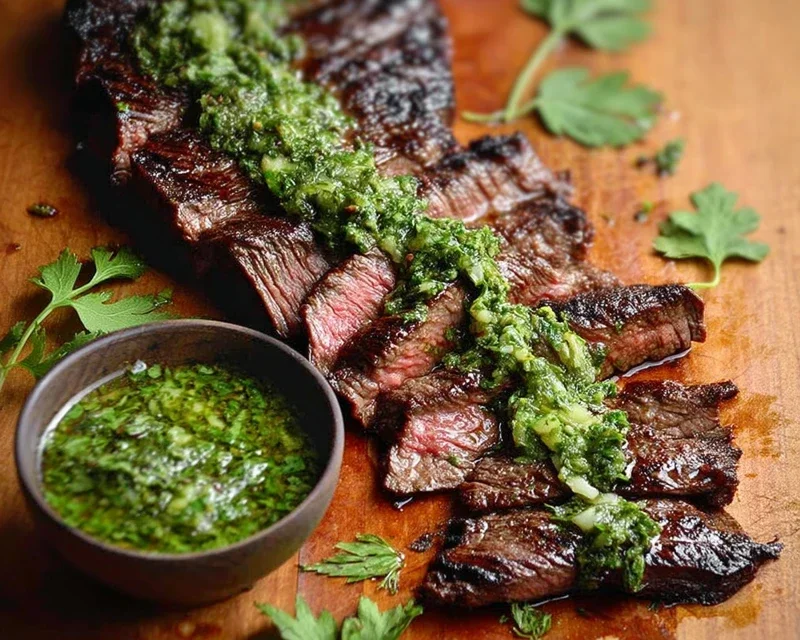 Skirt Steak Marinade Recipe with Chimichurri Recipe
