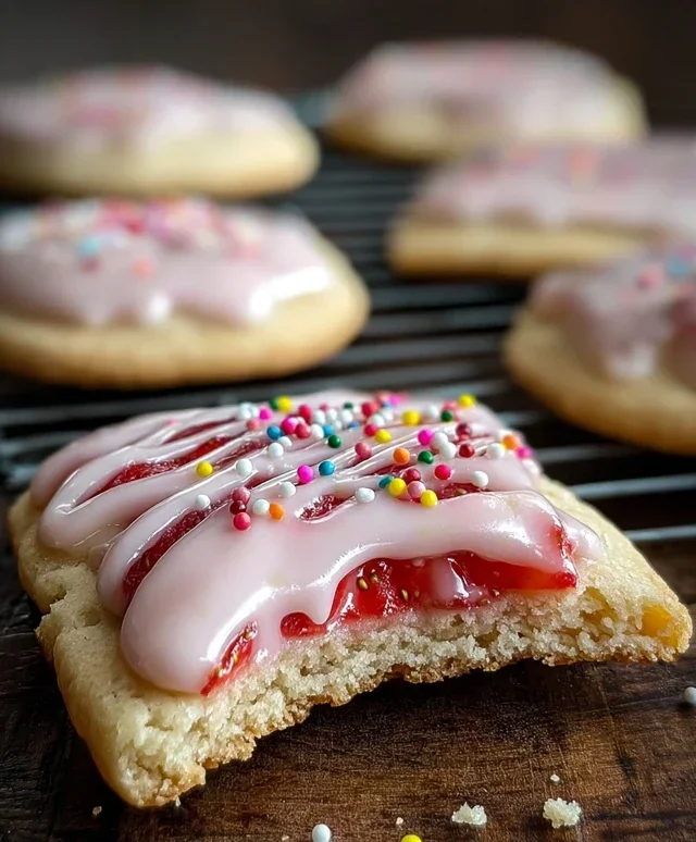 Strawberry Pop Tart Cookies