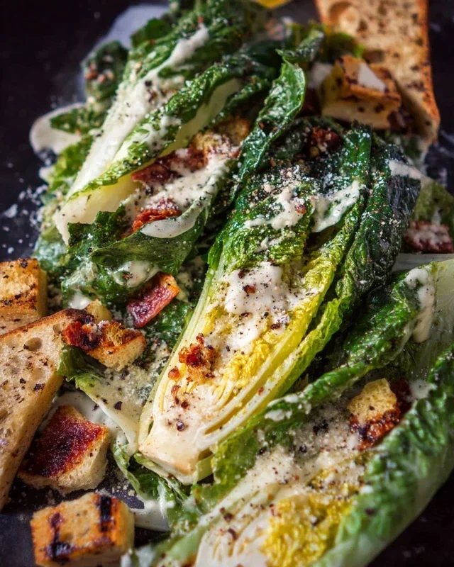 Grilled Romaine Caesar Salad Recipe