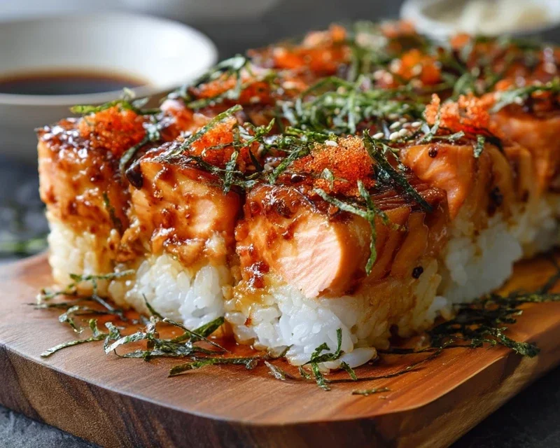 Spicy Salmon Sushi Bake Recipe