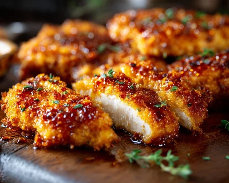 Baked Crunchy Hot Honey Chicken
