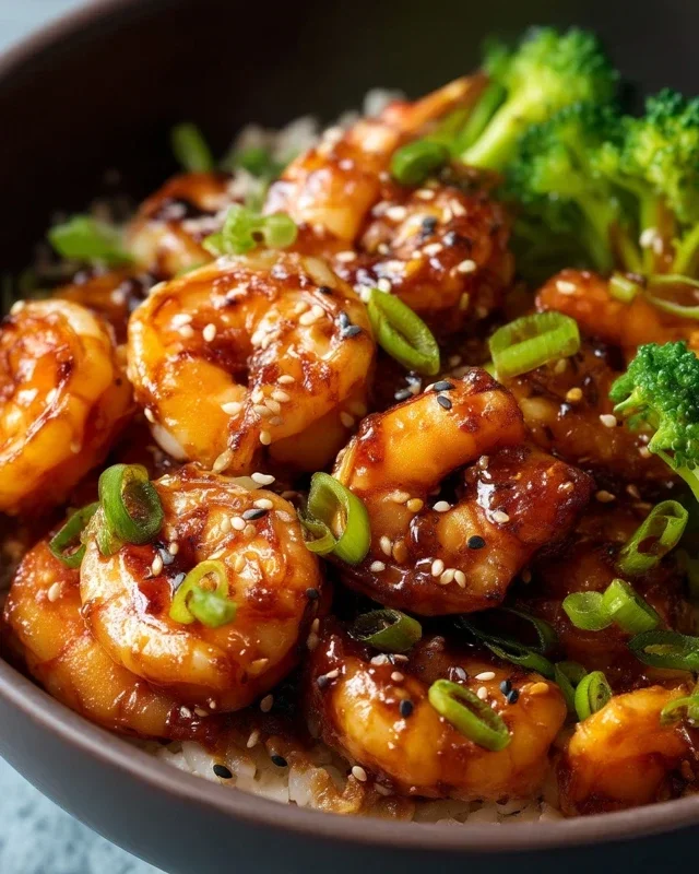 Honey Garlic Shrimp Bowls