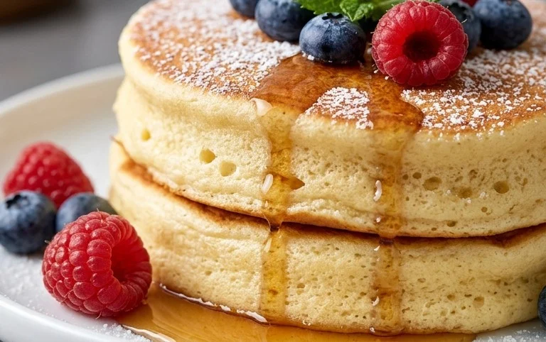 Fluffy Japanese Soufflé Pancakes