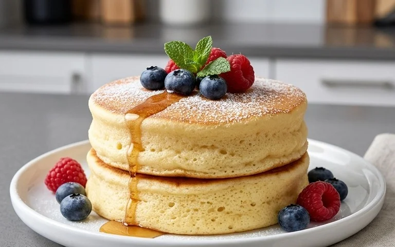 Fluffy Japanese Soufflé Pancakes