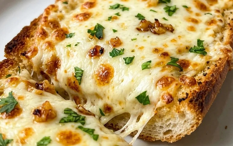 BEST CHEESY GARLIC BREAD RECIPE
