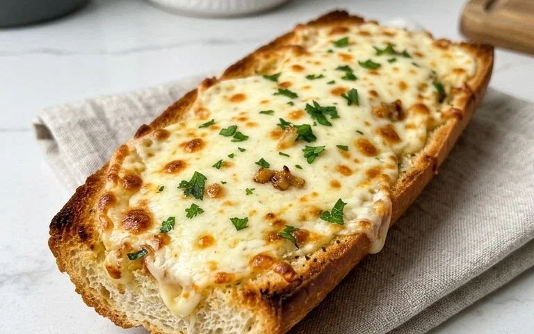 BEST CHEESY GARLIC BREAD RECIPE
