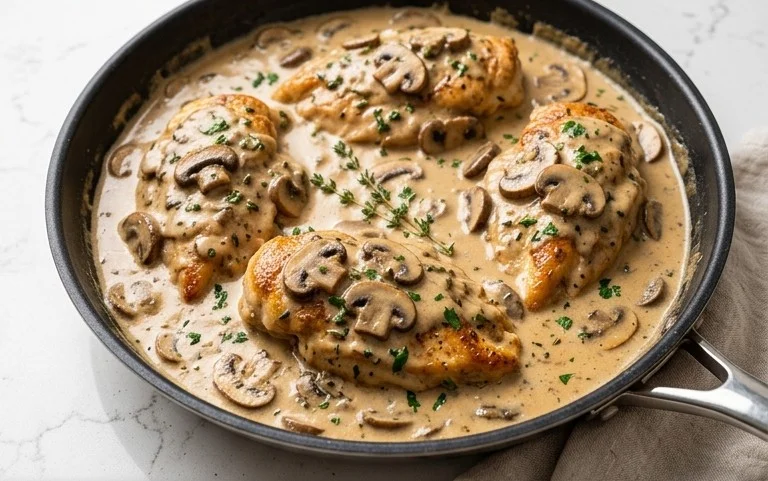 Creamy Mushroom Chicken Recipe