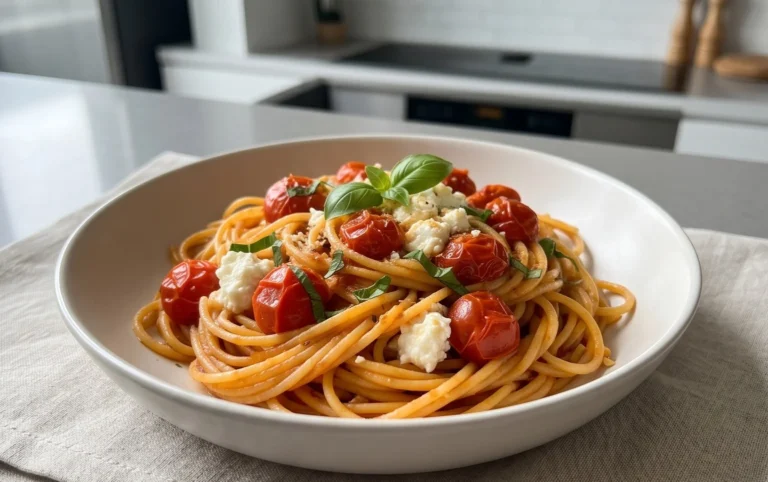 Roasted Tomato and Garlic Ricotta Pasta