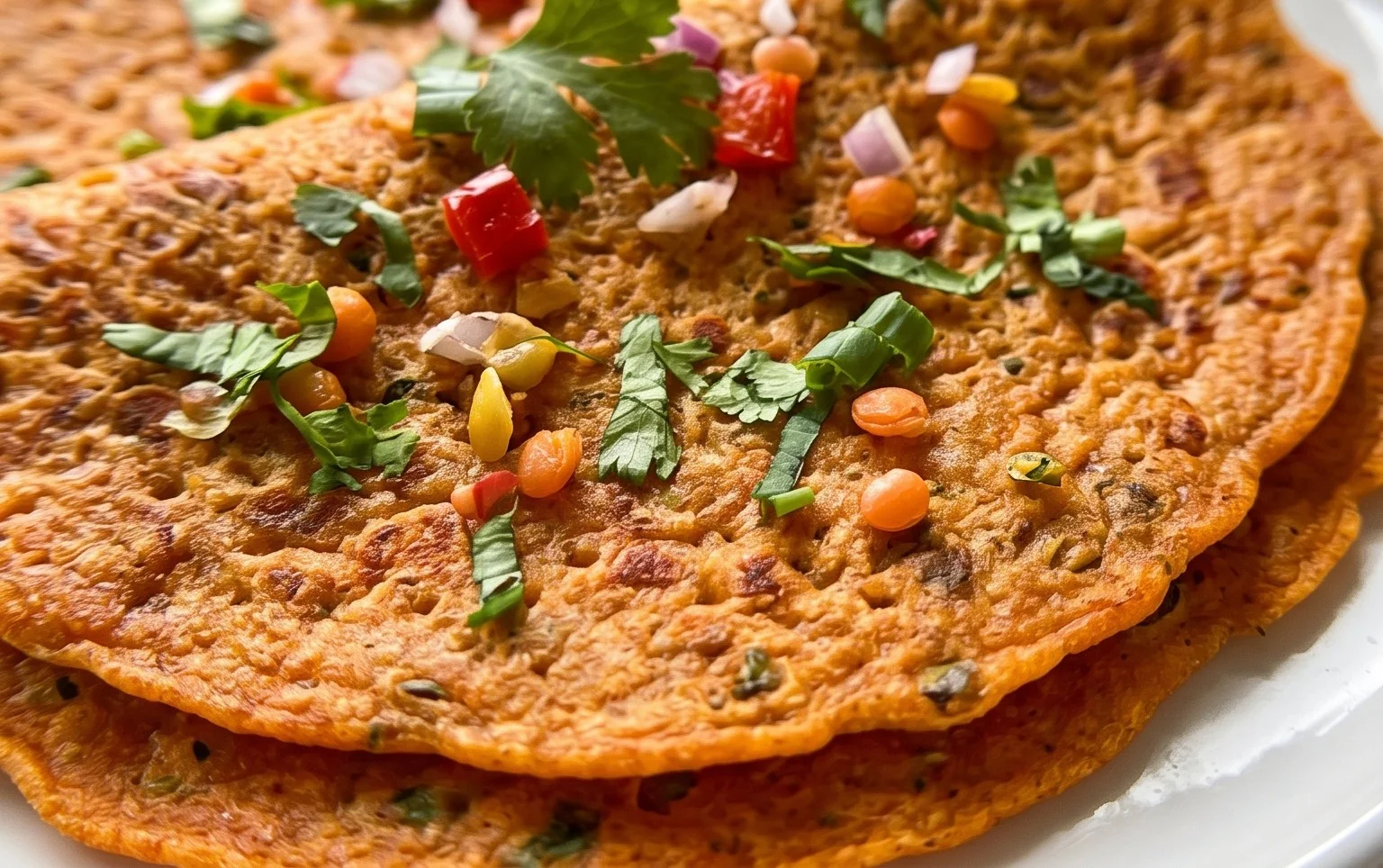 Masoor Dal Chilla | Savory Red Lentil Pancakes