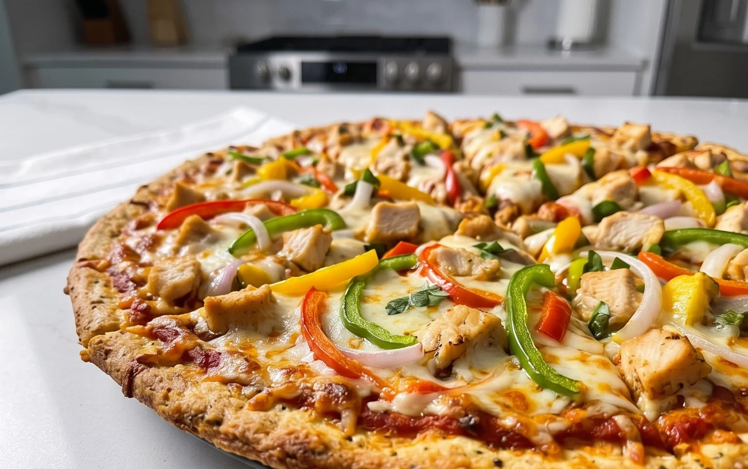 Chicken Crust Pizza (Low Carb + High Protein