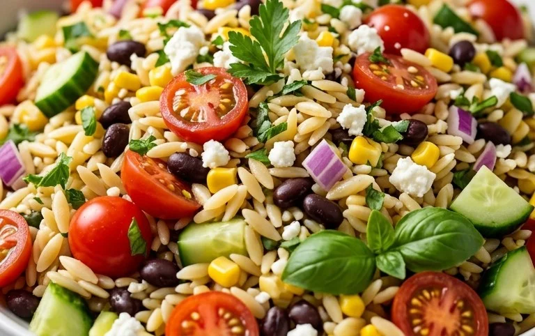 Rainbow Orzo Salad