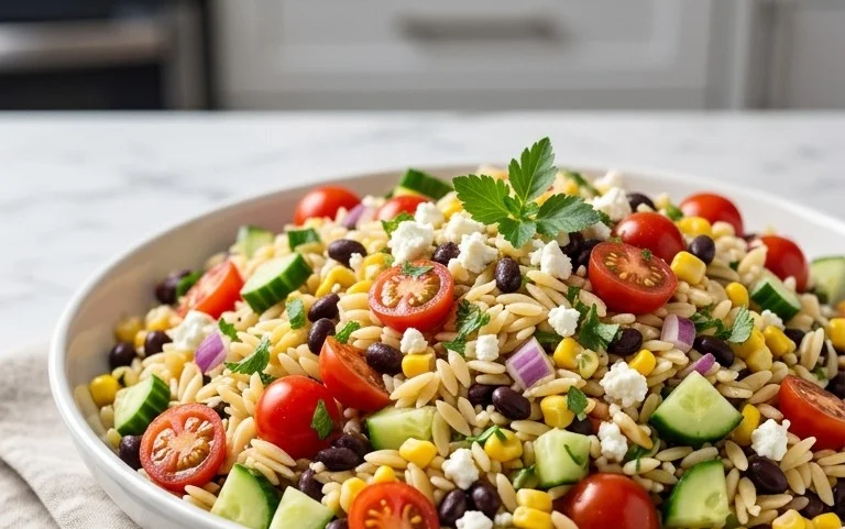 Rainbow Orzo Salad