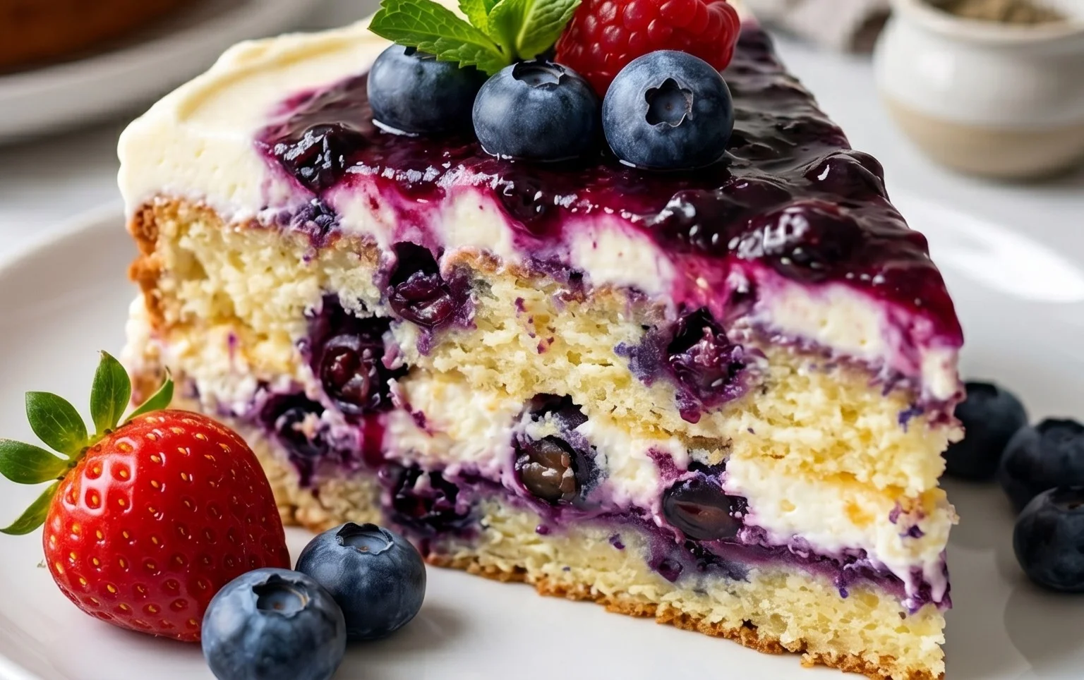 Nova Scotia Blueberry Cream Cake