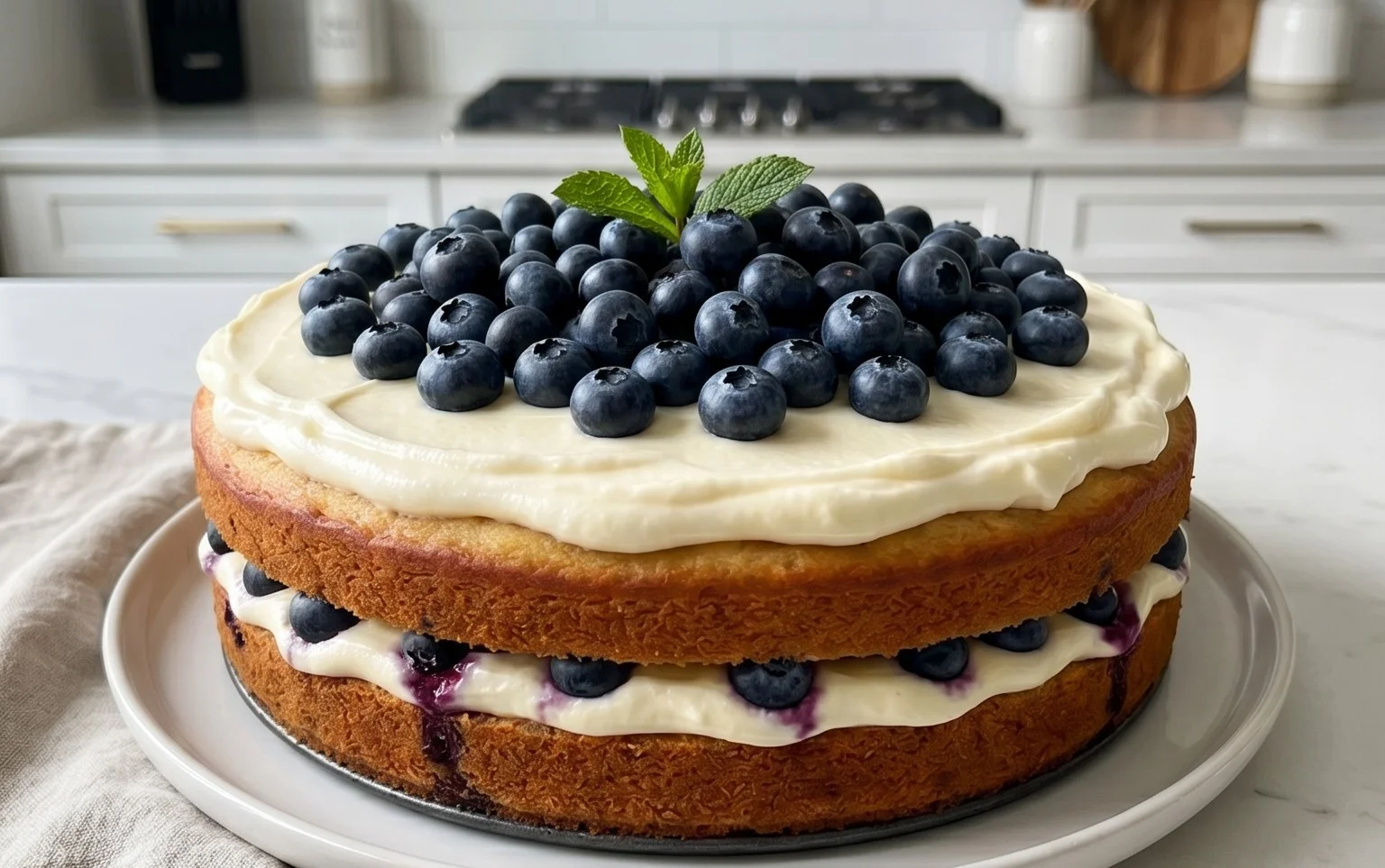 Nova Scotia Blueberry Cream Cake