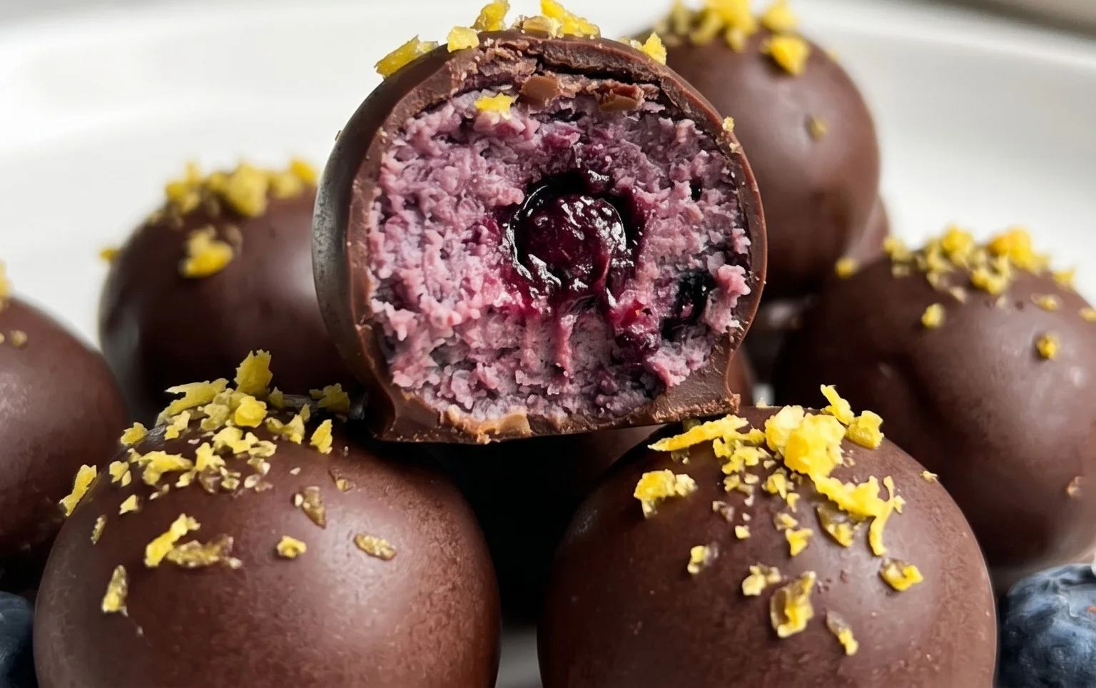 LEMON BLUEBERRY TRUFFLES 