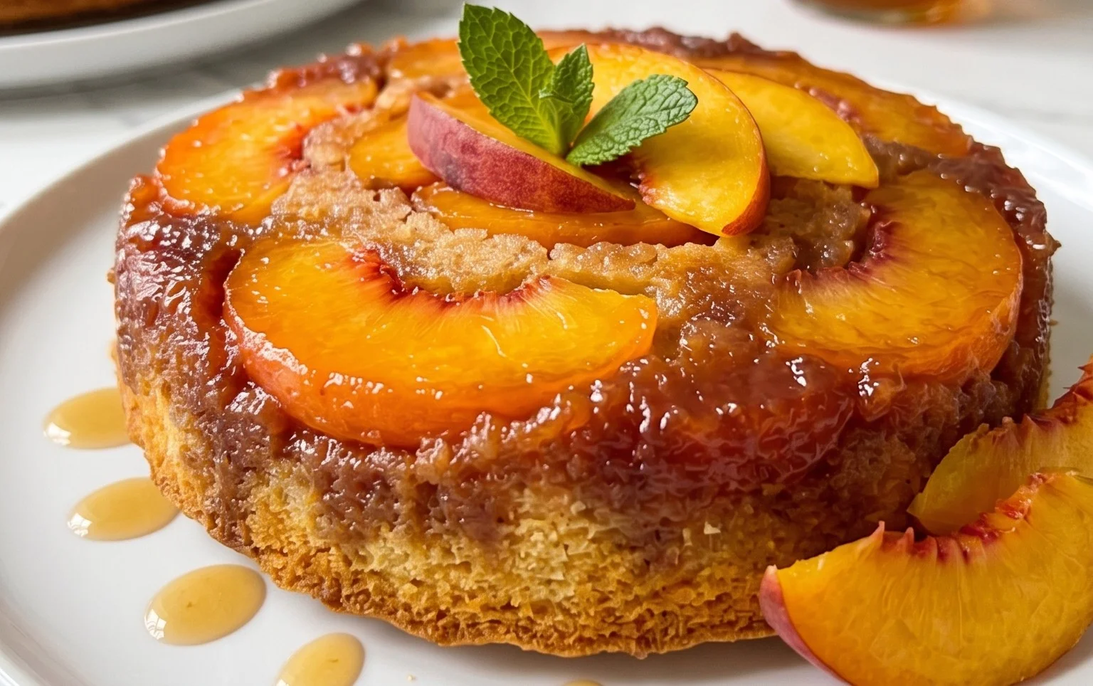 Peach Upside-Down Cake Recipe